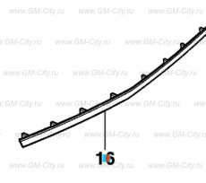 Молдинг накладка заднего бампера Chevrolet Cobalt