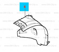 Обшивка передних колесных арок задняя Chevrolet Cobalt