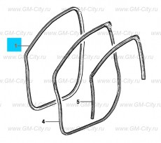 Нащельная рейка передней боковой двери Chevrolet Cobalt
