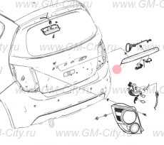 Ручка крышки багажника хэтчбек Chevrolet Aveo T300