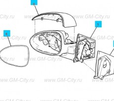 Зеркало левое механическое Chevrolet Aveo T300