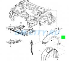 Крыло переднее правое Chevrolet Cruze