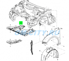 Защита моторного отсека Chevrolet Cruze