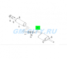 Глушитель задняя часть Chevrolet Lanos