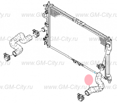 Патрубок радиатора верхний Chevrolet Lanos