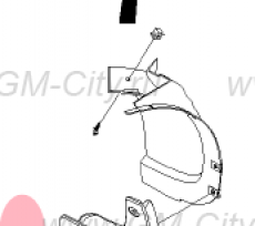 Брызговик задний правый Chevrolet Rezzo