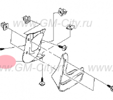 Подкрылок задний левый Chevrolet Lanos