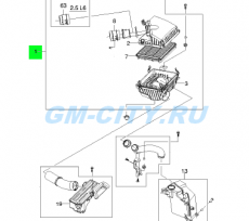Корпус воздушного фильтра 2l Chevrolet Epica