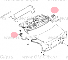 Петля крышки багажника правая Chevrolet Lanos