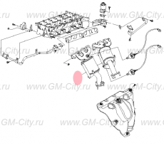 Коллектор выпускной 1, 2, 3 цилиндров Chevrolet Epica