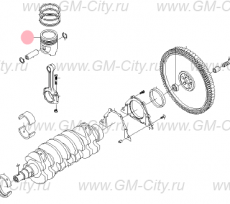 Поршень 4-х цилиндровый двигатель Chevrolet Spark M200
