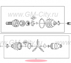 Шрус внутренний правый Chevrolet Epica
