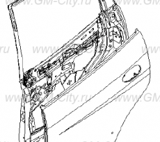 Дверь задняя левая без молдинга Chevrolet Rezzo