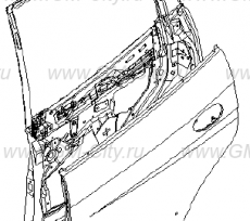 Дверь задняя левая под молдинг Chevrolet Rezzo