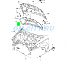 Шумоизоляция капота Chevrolet Aveo T200
