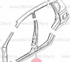 Порог левый хэтчбек 5 дверей Chevrolet Aveo T255
