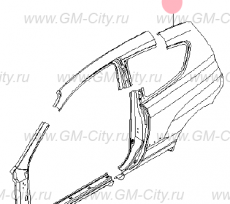 Крыло заднее правое хэтчбек Chevrolet Aveo T255