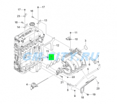 Прокладка впускного коллектора 1.2l Chevrolet Aveo T255