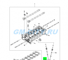 Клапан выпускной 2.5l Chevrolet Epica