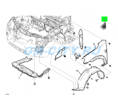 Молдинг переднего правого крыла Chevrolet Captiva C100