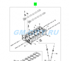 Головка блока цилиндров 2,0l Chevrolet Epica