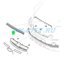 Решетка радиатора верхняя Chevrolet Captiva C100