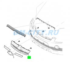 Решетка радиатора нижняя Chevrolet Captiva C100