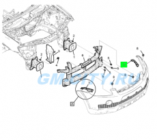 Кронштейн переднего бампера левый Chevrolet Captiva C100
