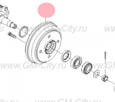 Барабан тормозной задний Chevrolet Spark M200