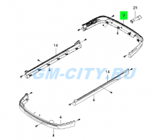 Юбка заднего бампера хэтчбек Chevrolet Lacetti