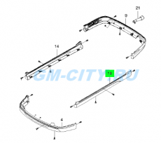 Юбка левого порога седан Chevrolet Lacetti