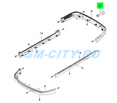 Насадка на выхлопную трубу седан Chevrolet Lacetti