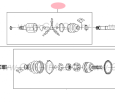 Шрус внутренний левый Chevrolet Epica