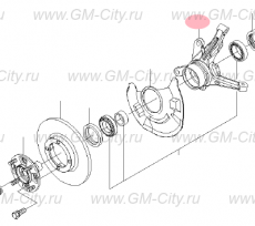 Кулак поворотный левый с абс Chevrolet Spark M200
