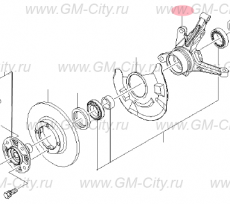 Кулак поворотный правый с абс Chevrolet Spark M200