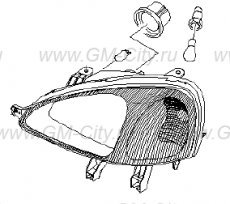 Фара левая Chevrolet Rezzo