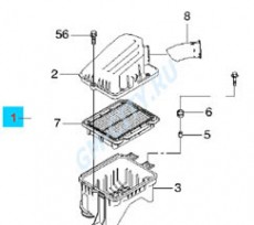 Корпус воздушного фильтра Chevrolet Aveo T200