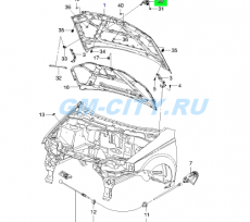 Замок капота верхний Chevrolet Aveo T200