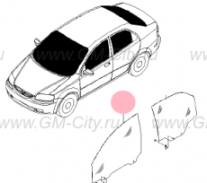 Стекло двери переднее левое Chevrolet Aveo T255