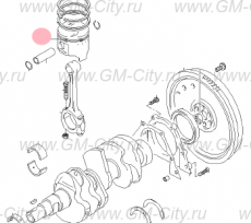 Поршень 3-х цилиндровый двигатель Chevrolet Spark M200