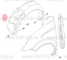 Подкрылок передний левый Chevrolet Spark M200