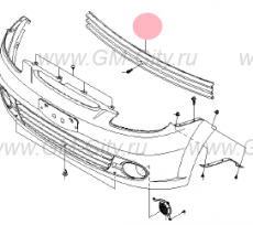 Усилитель бампера переднего Chevrolet Spark M200