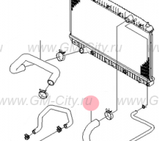 Патрубок радиатора верхний Chevrolet Spark M200