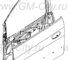 Дверь передняя правая под молдинг Chevrolet Rezzo