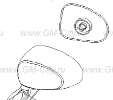 Зеркало правое механическое Chevrolet Spark M200