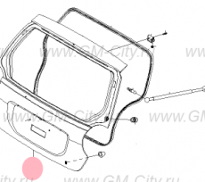 Крышка багажника Chevrolet Spark M200
