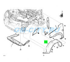 Подкрылок передний правый Chevrolet Captiva C100