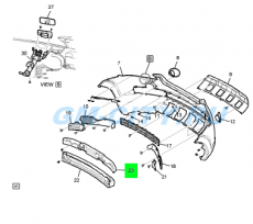 Абсорбер переднего бампера Chevrolet Captiva C100