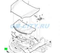 Замок капота нижний Chevrolet Captiva C100
