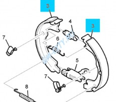 Колодки ручного тормоза Chevrolet Captiva C140